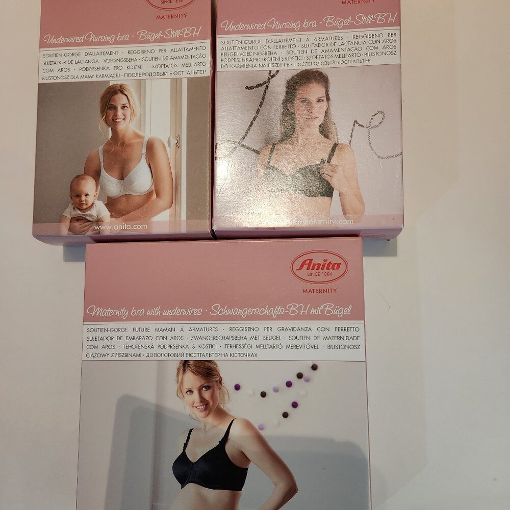 NWT Anita 34F/34DDD Bundle of Nursing Bras  – Underwire Comfort – 5035 5056 5053